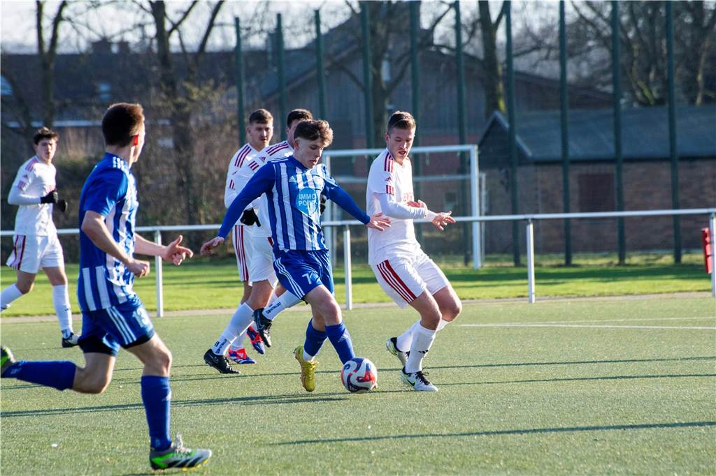 Ein Bild vom 2:2-Remis des ETuS Haltern gegen den SV Vestia Disteln II.