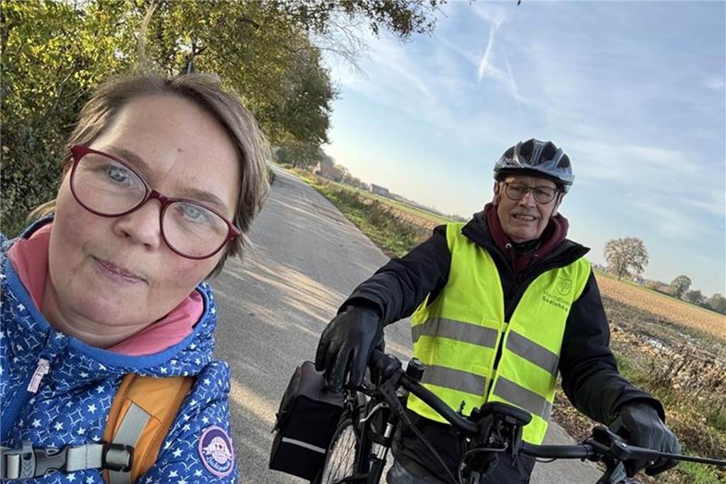 Auf dem Prüfstand: Ludger Nieland testet Südlohns Fahrradfreundlichkeit Karin Printing und Ludger Nieland